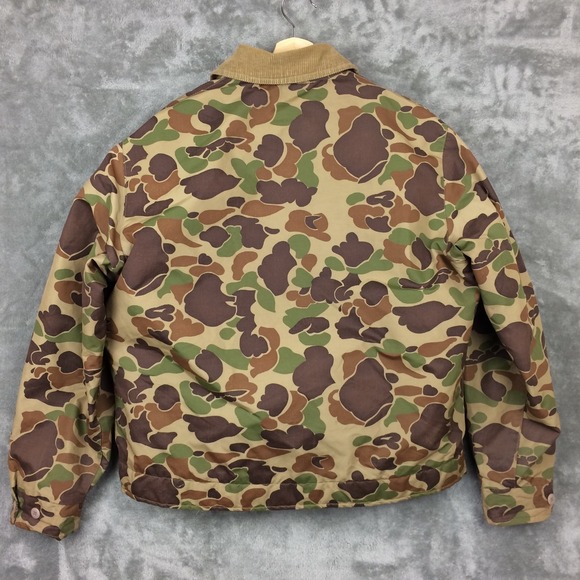 Vtg Woods Goose Camo Jacket Shell w Zip In Down Vest Mens Large Canada Hunting - Picture 10 of 16